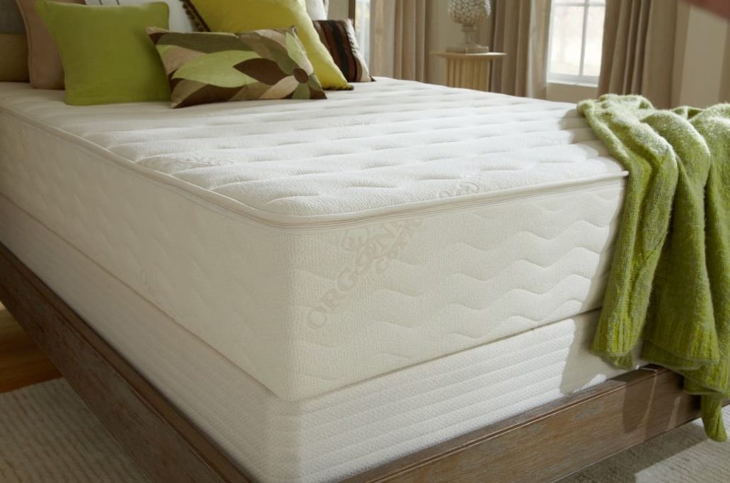 PlushBeds Botanical Bliss Mattress Review - organic cotton top corner view