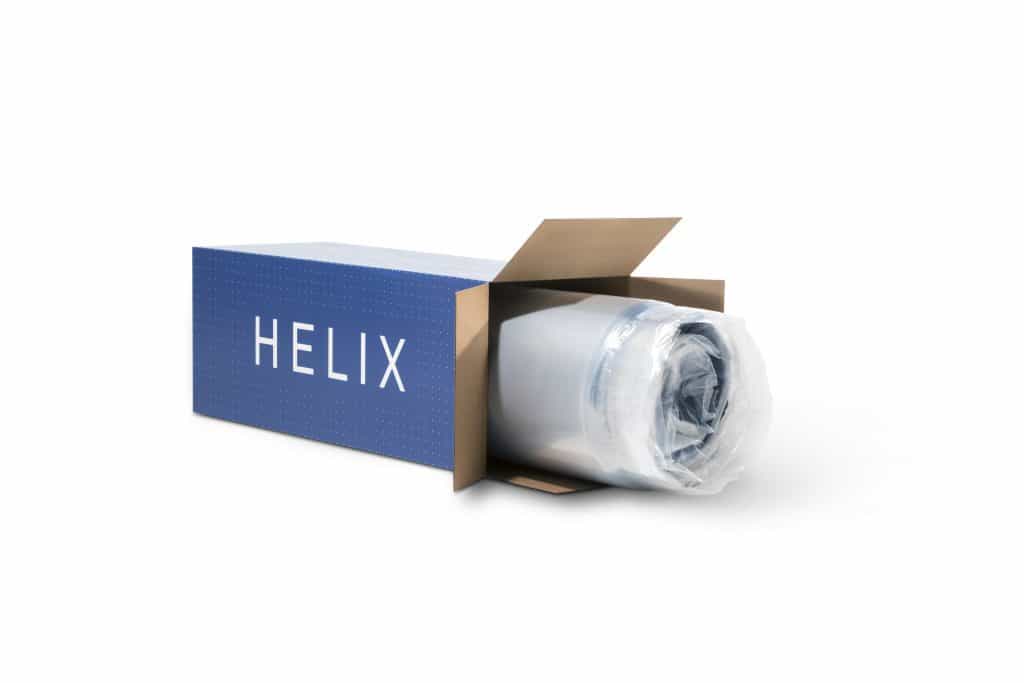 Helix Mattress - Shipping box on side