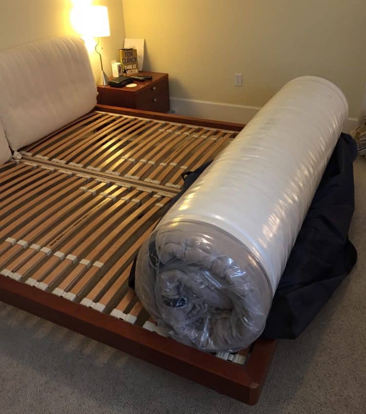 DreamCloud Mattress Review - in roll on bed