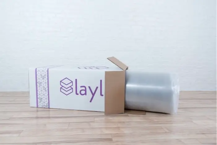Layla flippable mattress review - delivery in box