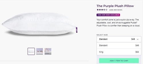 Purple Plush pillow pricing