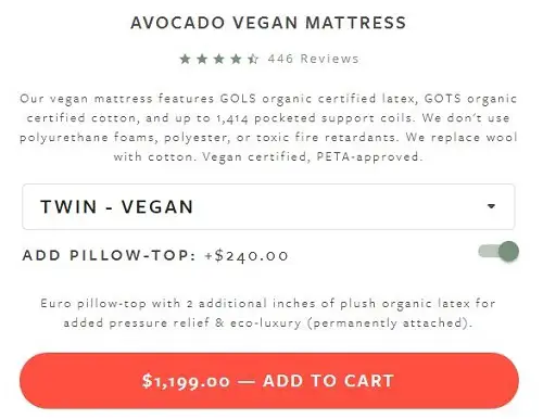avocado vegan price