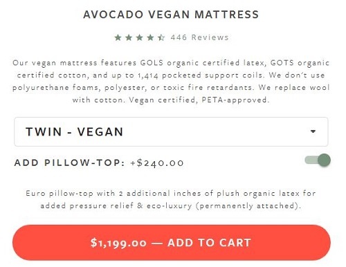 avocado vegan price