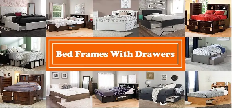 Best Bed Frames With Drawers 2021 Top, Hillary Eastern King Bookcase Bedroom Designs