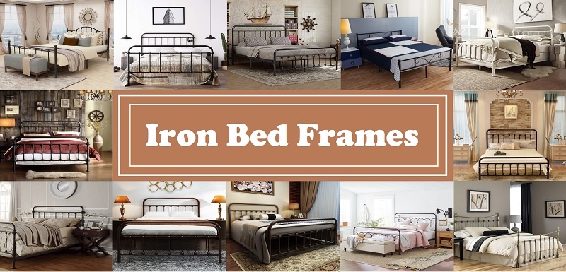 Best Iron Bed Frames 2021 Top Picks, Livingston Queen Panel Metal Bed Dark Bronze