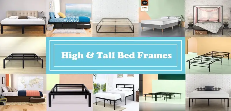 Best High Tall Bed Frames 2021 Top, Olee Sleep 18 Inch Tall High Profile Platform Bed Frame