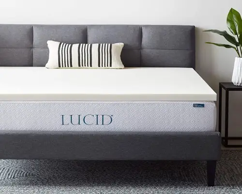 lucid ventilated memory foam mattress topper