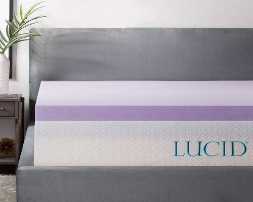 lucid lavender infused memory foam mattress topper