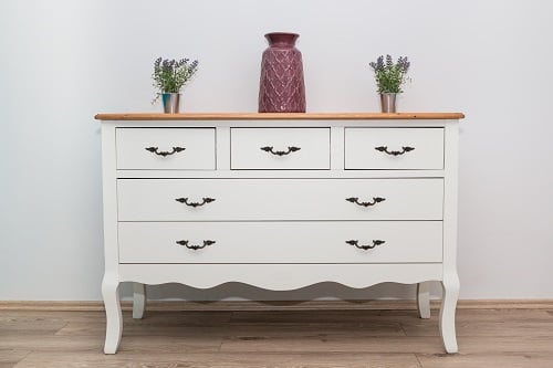 Classic Wood-Topped Dresser