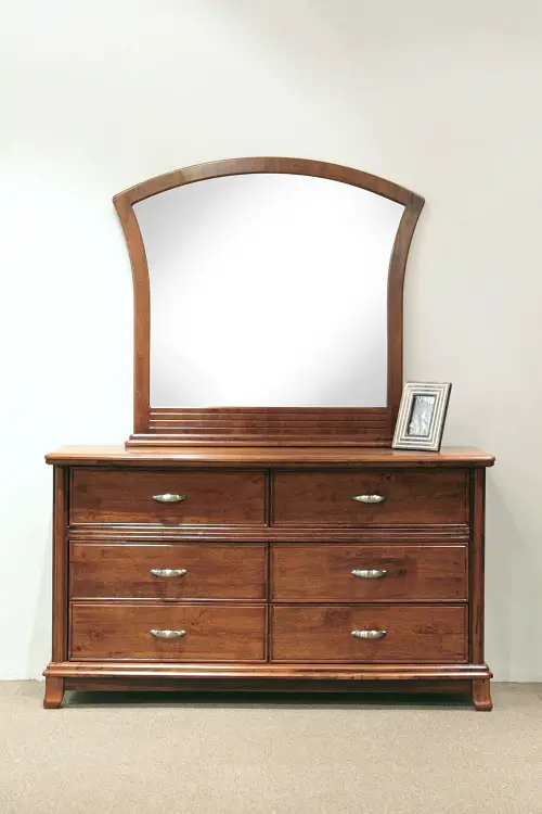 Rubber Wood Dresser With Mirror