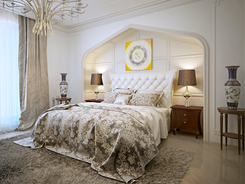White Upholstered Bed