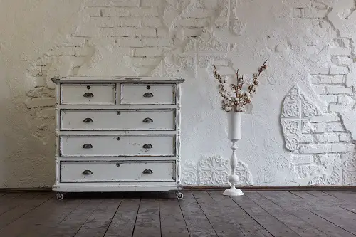 Whitewashed Chest Of Drawers