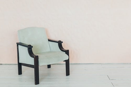 Wooden Tufted Armchair