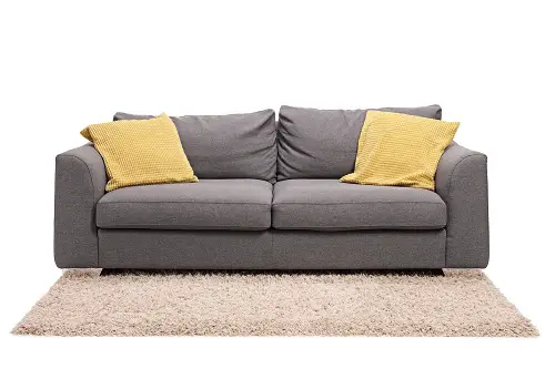 Dark Grey With Yellow Pillows