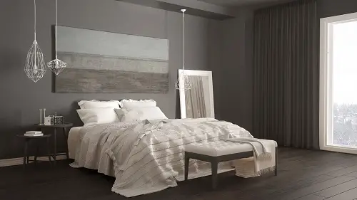 White Comforter With Black Stripes