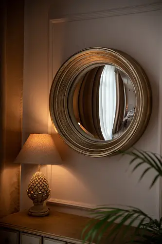 Round Rustic Mirror