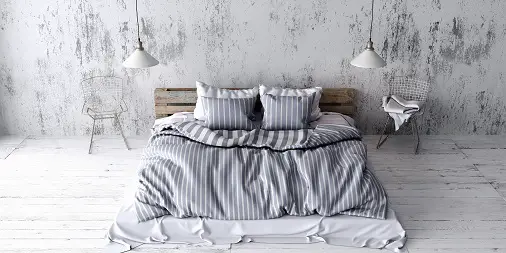 Striped Grey comforter