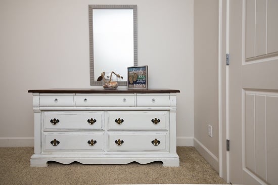 White Dresser with Mirror