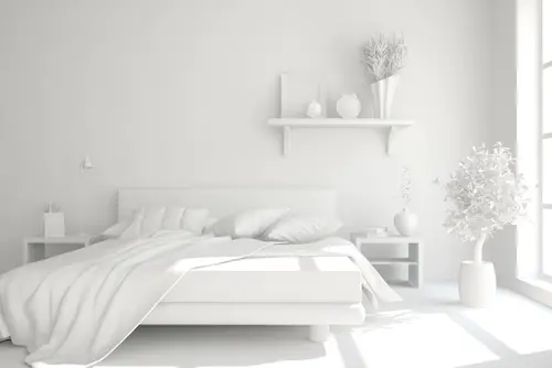 Pure White Contemporary Bedrooms