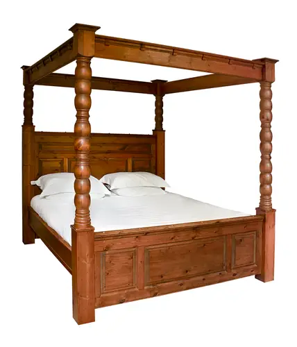 Traditional Four Poster Rustic Canopy Bed