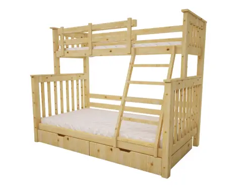 Boho Chic Wooden Bunk Bed