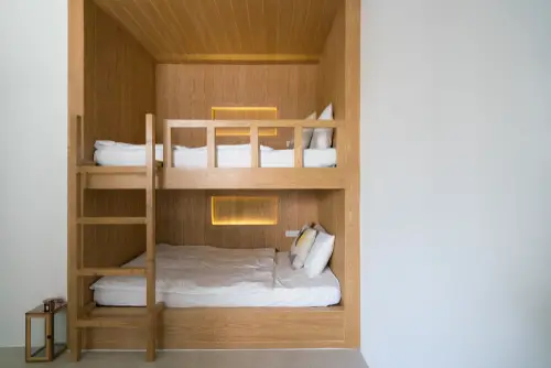 A Wooden Bunk Bed