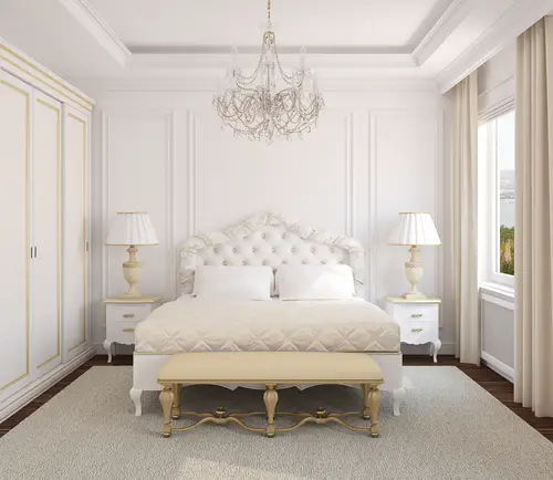 Beige French Country Bedrooms