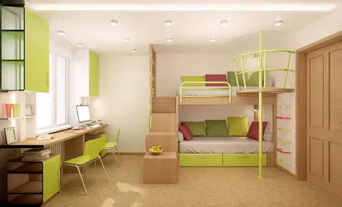 Bunk Beds with Bright Colors