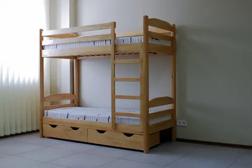 Scandinavian Bunk Beds with Curved Details