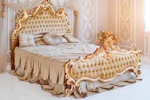 Golden Hollywood Regency Bedroom