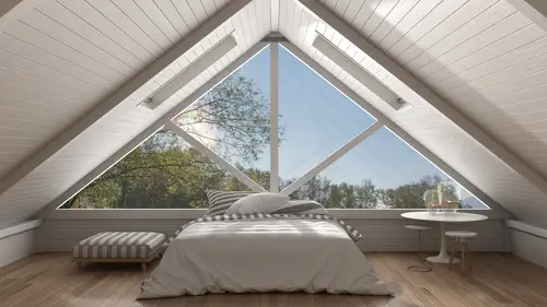 White Log Cabin Rustic Bedrooms