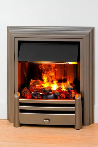 Metal Framed Contemporary Fireplace