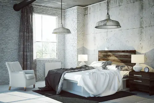 Industrial Bedrooms with Rustic Furniture