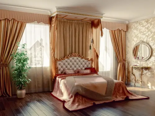 Traditional Hollywood Regency Canopy Bed