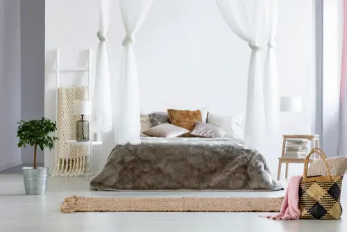 Scandinavian Transparent Canopy Bed 