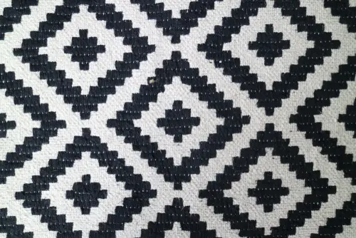 Mid-Century Bedroom Rugs with Diamond Geometric Pattern