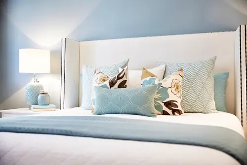 Transitional Teal Bedrooms with Classic Appeal