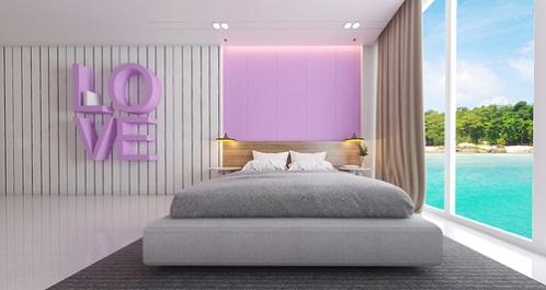 Luxurious Contemporary Bedrooms in Light Lilac