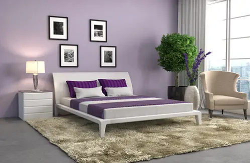 Organized Scandinavian Bedrooms in Light Lilac