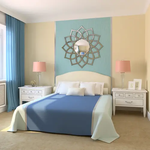 Beach House Teal Bedrooms with Accent Colors