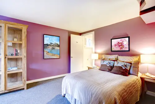 Traditional Light Lilac Bedroom