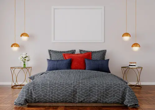 Comfort Scandinavian Bedrooms in Light Lilac
