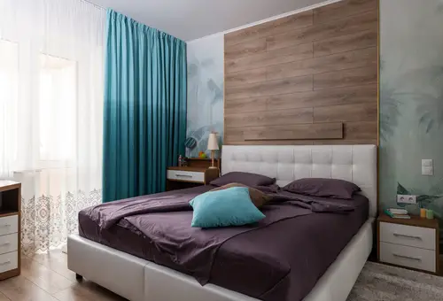 Teal Modern Bedroom