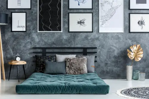 Industrial Teal Bedrooms with DIY Decor