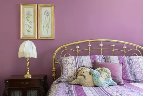 Traditional Dark Purple Bedroom