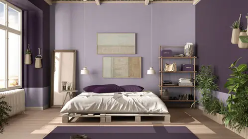 Eco-Friendly Rustic Bedrooms in Light Lilac