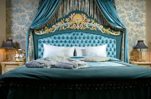 Hollywood Teal Bedrooms with Baroque Dream Bed