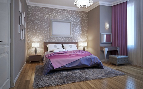 Contemporary Bedrooms in Light Lilac