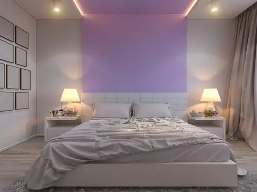 Modern Light Lilac & Grey Bedrooms
