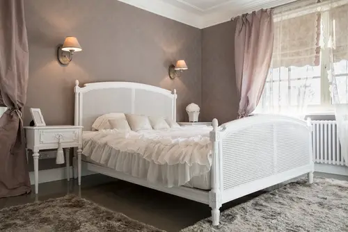French Country Gray White Bedroom
